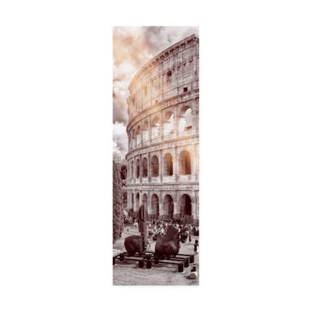 Philippe Hugonnard 'Dolce Vita Rome 2 The Colosseum XII' Canvas Art,10x32
